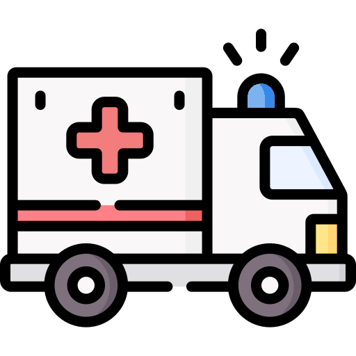 A logo of an ambulance